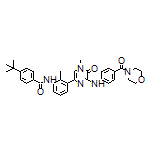 4-(tert-Butyl)-N-[2-methyl-3-[4-methyl-6-[[4-(morpholine-4-carbonyl)phenyl]amino]-5-oxo-4,5-dihydro-2-pyrazinyl]phenyl]benzamide
