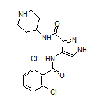 4-(2,6-Dichlorobenzamido)-N-(4-piperidyl)pyrazole-3-carboxamide