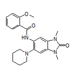 N-[1,3-Dimethyl-2-oxo-6-(1-piperidyl)-2,3-dihydro-5-benzimidazolyl]-2-methoxybenzamide