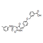 (E)-3-[[4-[[2,5-Dioxo-1-[2-oxo-2-(m-tolylamino)ethyl]imidazolidin-4-ylidene]methyl]phenoxy]methyl]benzoic Acid