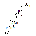 5-[[4-[[2,5-Dioxo-1-[2-oxo-2-(phenylamino)ethyl]imidazolidin-4-ylidene]methyl]-2-methoxyphenoxy]methyl]furan-2-carboxylic Acid