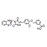 3-[[4-[[1-[2-[(2-Fluorophenyl)amino]-2-oxoethyl]-2,5-dioxoimidazolidin-4-ylidene]methyl]-2-methoxyphenoxy]methyl]benzoic Acid