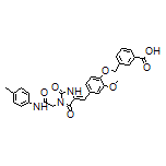 (Z)-3-[[4-[[2,5-Dioxo-1-[2-oxo-2-(p-tolylamino)ethyl]imidazolidin-4-ylidene]methyl]-2-methoxyphenoxy]methyl]benzoic Acid