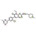 6-[2-Chloro-4-(6-methyl-2-pyrazinyl)phenyl]-8-ethyl-2-[[2-(1-methyl-4-piperidyl)ethyl]amino]pyrido[2,3-d]pyrimidin-7(8H)-one