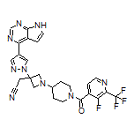 2-[3-[4-(7H-Pyrrolo[2,3-d]pyrimidin-4-yl)-1-pyrazolyl]-1-[1-[3-fluoro-2-(trifluoromethyl)isonicotinoyl]-4-piperidyl]-3-azetidinyl]acetonitrile