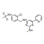 N-[3-Chloro-4-[[[2-(methylamino)-6-(2-pyridyl)-4-pyrimidinyl]amino]methyl]phenyl]methanesulfonamide