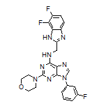 N-[(6,7-Difluoro-2-benzimidazolyl)methyl]-9-(3-fluorophenyl)-2-morpholino-9H-purin-6-amine