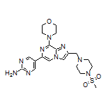2-Amino-5-[2-[[4-(methylsulfonyl)-1-piperazinyl]methyl]-8-morpholinoimidazo[1,2-a]pyrazin-6-yl]pyrimidine