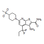 3-Amino-4-(1,1-difluoropropyl)-6[4-(methylsulfonyl)-1-piperidyl]thieno[2,3-b]pyridine-2-carboxamide