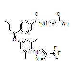 (S)-3-[4-[1-[3,5-Dimethyl-4-[4-(trifluoromethyl)-1-pyrazolyl]phenoxy]butyl]benzamido]propanoic Acid