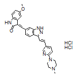 5-Methoxy-3-[[3-[(E)-2-[6-(4-methyl-1-piperazinyl)-3-pyridyl]vinyl]-6-indazolyl]methylene]indolin-2-one Dihydrochloride