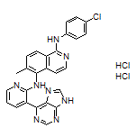 N5-[3-(9H-Purin-6-yl)-2-pyridyl]-N1-(4-chlorophenyl)-6-methylisoquinoline-1,5-diamine Dihydrochloride