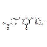 6-Chloro-N-(5-methyl-3-pyrazolyl)-2-(4-nitrophenoxy)pyrimidin-4-amine