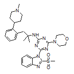 N-[2-Methyl-1-[2-(1-methyl-4-piperidyl)phenyl]-2-propyl]-4-[2-(methylsulfonyl)-1-benzimidazolyl]-6-morpholino-1,3,5-triazin-2-amine