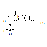 2-Fluoro-4-[(1R)-2-[1-(4-isopropylphenyl)ethyl]-6-methoxy-1-methyl-1,2,3,4-tetrahydro-5-isoquinolyl]-6-methylphenol Hydrochloride