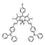 3,7-Bis[(E)-4-(diphenylamino)styryl]-5,5-difluoro-10-(4-fluorophenyl)-2,8-diiodo-1,9-dimethyl-5H-dipyrrolo[1,2-c:2’,1’-f][1,3,2]diazaborinin-4-ium-5-uide