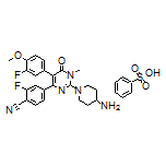 4-[2-(4-Amino-1-piperidyl)-5-(3-fluoro-4-methoxyphenyl)-1-methyl-6-oxo-1,6-dihydro-4-pyrimidinyl]-2-fluorobenzonitrile Benzenesulfonate