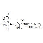 5-[(5-Fluoro-2-oxoindolin-3-ylidene)methyl]-N-(2-hydroxy-3-morpholinopropyl)-2,4-dimethyl-1H-pyrrole-3-carboxamide