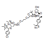 (2S,4R)-1-[(S)-2-(tert-Butyl)-15-[(S)-4-(4-chlorophenyl)-2,3,9-trimethyl-6H-thieno[3,2-f][1,2,4]triazolo[4,3-a][1,4]diazepin-6-yl]-4,14-dioxo-6,10-dioxa-3,13-diazapentadecan-1-oyl]-4-hydroxy-N-[(S)-1-[4-(4-methyl-5-thiazolyl)phenyl]ethyl]pyrrolidine-2-carboxamide