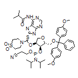 O-[(2R,3R,4R,5R)-5-[[Bis(4-methoxyphenyl)(phenyl)methoxy]methyl]-4-[[(2-cyanoethoxy)(diisopropylamino)phosphino]oxy]-2-(6-isobutyramido-9H-purin-9-yl)-3-tetrahydrofuryl] Thiomorpholine-4-carbothioate 1,1-Dioxide