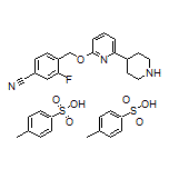 3-Fluoro-4-[[[6-(4-piperidyl)-2-pyridyl]oxy]methyl]benzonitrile Bis(tosylate)