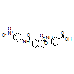 3-[2-Methyl-5-[(4-nitrophenyl)carbamoyl]phenylsulfonamido]benzoic Acid