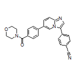 4-[6-[4-(Morpholine-4-carbonyl)phenyl]imidazo[1,2-a]pyridin-3-yl]benzonitrile