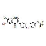 6-Chloro-7-methoxy-2-methyl-3-[4-[4-(trifluoromethoxy)phenoxy]phenyl]quinolin-4(1H)-one