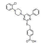 4-[[[4-[4-(2-Chlorophenyl)-1-piperazinyl]-6-phenyl-2-pyrimidinyl]thio]methyl]benzoic Acid