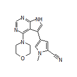 1-Methyl-4-(4-morpholino-7H-pyrrolo[2,3-d]pyrimidin-5-yl)-1H-pyrrole-2-carbonitrile