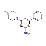 2-Amino-4-(4-methyl-1-piperazinyl)-6-phenylpyrimidine