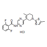 2,6-Difluoro-N-[5-[4-methyl-1-(5-methyl-2-thiazolyl)-1,2,5,6-tetrahydro-3-pyridyl]-2-pyrazinyl]benzamide Hydrochloride