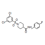 1-[(3,5-Dichlorophenyl)sulfonyl]-N-(4-fluorobenzyl)piperidine-4-carboxamide
