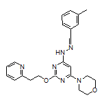 4-[6-[2-(3-Methylbenzylidene)hydrazinyl]-2-[2-(2-pyridyl)ethoxy]-4-pyrimidinyl]morpholine