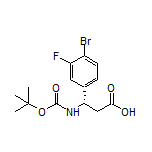 (S)-3-(4-Bromo-3-fluorophenyl)-3-(Boc-amino)propanoic Acid