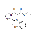 Ethyl 3-[2-[(2-Methoxyphenoxy)methyl]-3-thiazolidinyl]-3-oxopropanoate