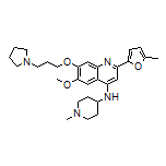 6-Methoxy-2-(5-methylfuran-2-yl)-N-(1-methyl-4-piperidyl)-7-[3-(1-pyrrolidinyl)propoxy]quinolin-4-amine