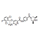 6-Amino-5-[(R)-1-(2,6-dichloro-3-fluorophenyl)ethoxy]-N-[4-[(3R,5S)-3,5-dimethylpiperazine-1-carbonyl]phenyl]pyridazine-3-carboxamide
