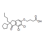 4-[(2-Butyl-6,7-dichloro-2-cyclopentyl-1-oxo-5-indanyl)oxy]butanoic Acid