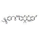 N-(2,4-Difluorophenyl)-2-[4-[2-[4-(ethylsulfonyl)phenyl]acetamido]-2-fluorophenyl]-2-methylpropanamide