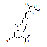 (Z)-4-[4-[(2,4-Dioxothiazolidin-5-ylidene)methyl]-2-methoxyphenoxy]-3-(trifluoromethyl)benzonitrile