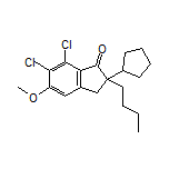 2-Butyl-6,7-dichloro-2-cyclopentyl-5-methoxy-1-indanone