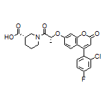 (S)-1-[(R)-2-[[4-(2-Chloro-4-fluorophenyl)-2-oxo-2H-chromen-7-yl]oxy]propanoyl]piperidine-3-carboxylic Acid