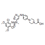 2-[4-[4-[[6-[3-(2,6-Dichloro-3,5-dimethoxyphenyl)-1-methylureido]-4-pyrimidinyl]amino]phenyl]-1-piperazinyl]acetic Acid