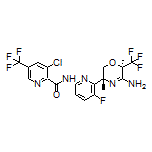 N-[6-[(3R,6R)-5-Amino-3,6-dimethyl-6-(trifluoromethyl)-3,6-dihydro-2H-1,4-oxazin-3-yl]-5-fluoro-2-pyridyl]-3-chloro-5-(trifluoromethyl)picolinamide