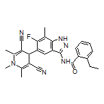 N-[5-(3,5-Dicyano-1,2,6-trimethyl-1,4-dihydro-4-pyridyl)-6-fluoro-7-methyl-3-indazolyl]-2-ethylbenzamide