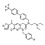 2-[5-[1-(4-Pyrazolyl)ethyl]-2-[(4-fluorobenzyl)thio]-4-oxopyrimidin-1(4H)-yl]-N-[2-(diethylamino)ethyl]-N-[[4’-(trifluoromethyl)-4-biphenylyl]methyl]acetamide