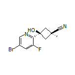 cis-3-(5-Bromo-3-fluoro-2-pyridyl)-3-hydroxy-1-methylcyclobutanecarbonitrile