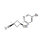 cis-3-(5-Bromo-2-pyrimidinyl)-3-hydroxy-1-methylcyclobutanecarbonitrile