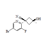 cis-1-(5-Bromo-3-fluoro-2-pyridyl)-3-hydroxy-3-methylcyclobutanecarbonitrile